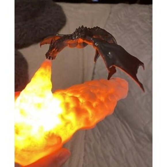 New Fire Dragon Lamp Light, 3D Printed Night Light LED Moon Light Gift for Boys - Picture 2 of 2